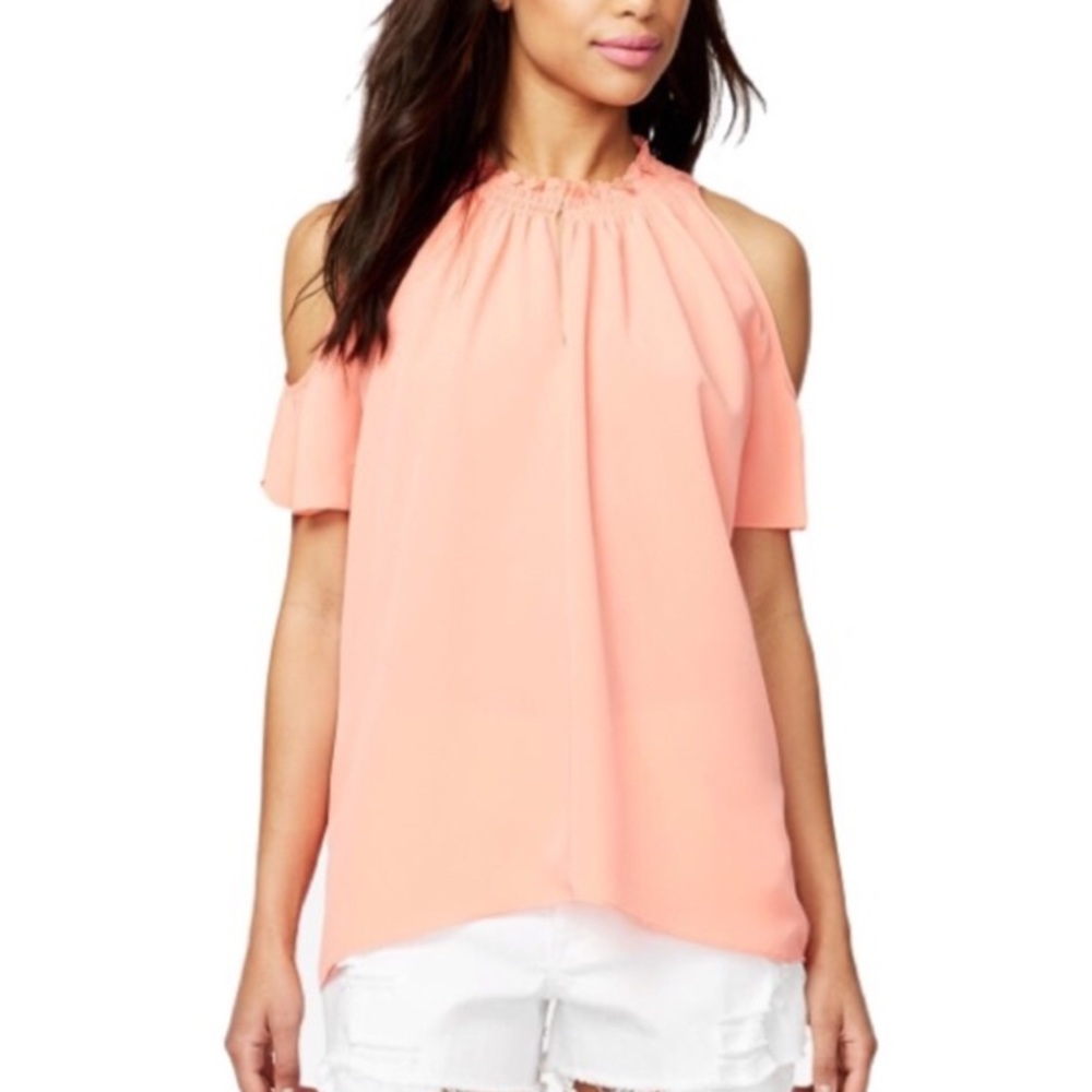 RACHEL Roy• Peach cold shoulder blouse SMALL